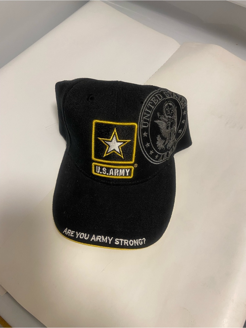 U.S. Army Black and Yellow Logo Cap